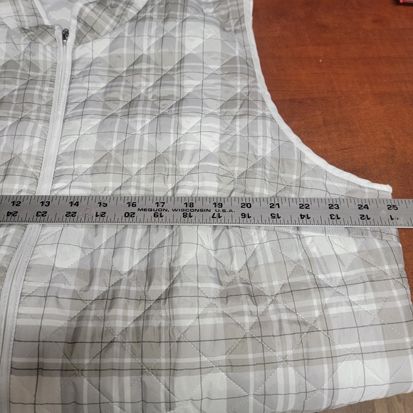 #227 Karen Scott good morning plaid puffer vest size XXL - Picture 2 of 9